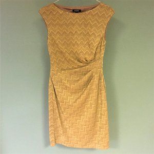 Chaps Dress - Gold Pattern